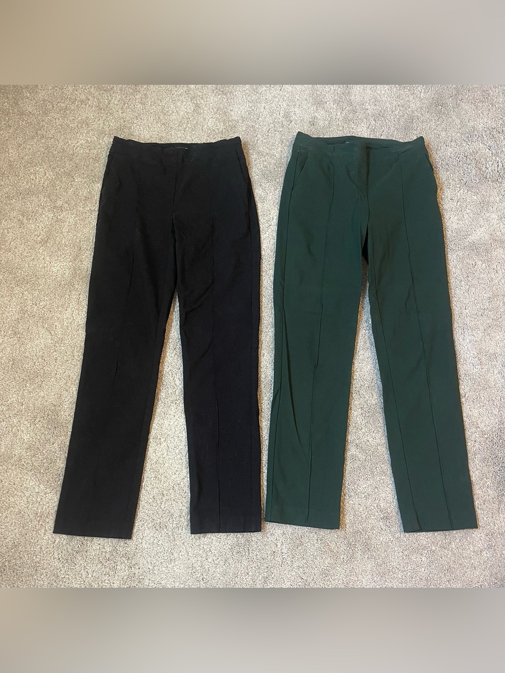 Hilary Radley Black & Green Slim Ankle Pants - 2 Pack